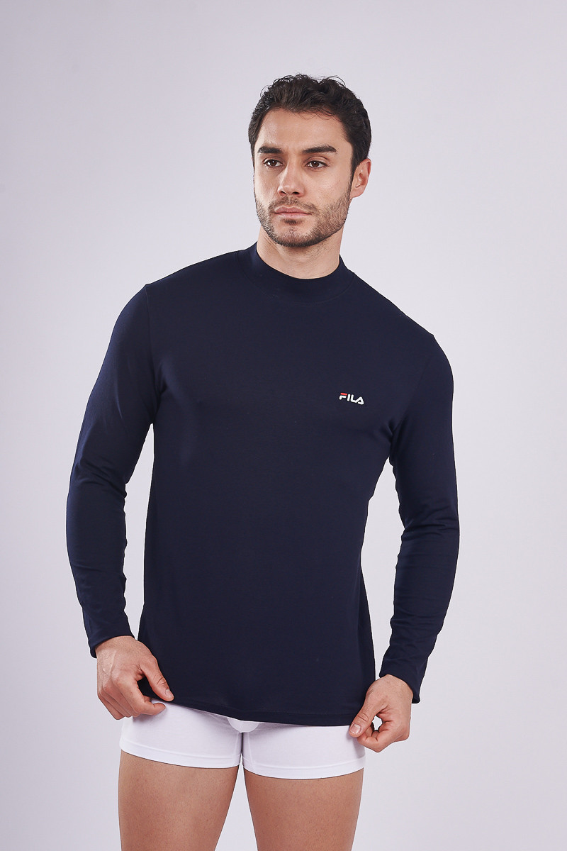 Polo Manga Larga Cuello Mock